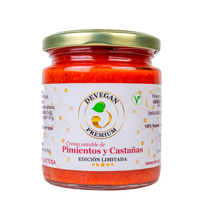 Crema de Pimiento y Castañas. 4 Tarros