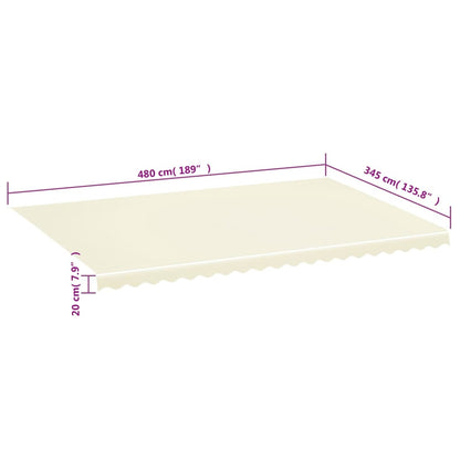 Tela De Repuesto Para Toldo Crema 5x3,5 M Poliéster_5