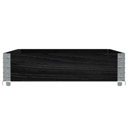 Jardinera De Madera Maciza De Pino Negra 120x80 Cm_3