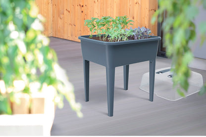 Jardinera Alta 83 L, Con Tapa De Policarbonato, Para Proteger Tus Plantas, Prosperplast Respana Planter Set De Plástico En Color Antracita, 96,3 alto_1