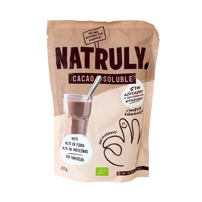 Cacao Soluble BIO, Natruly, 225 g