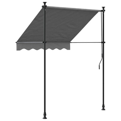 Toldo Retráctil De Tela Y Acero Gris Antracita 150x150 Cm_3