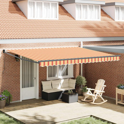 Toldo Retráctil Amarillo Y Naranja 450 X 300 X 165 Cm_1