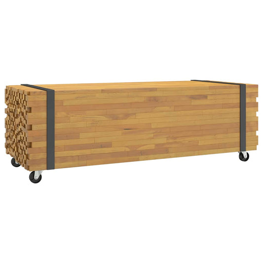 Mesa De Centro Madera Maciza De Teca 110x45x35 Cm_0