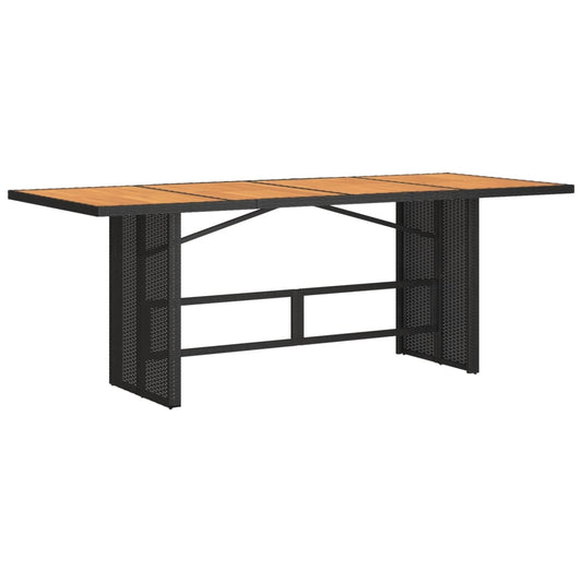 Set De Comedor De Jardín 9 Pzas Y Cojines Ratán Sintético Negro / Vetonek_0