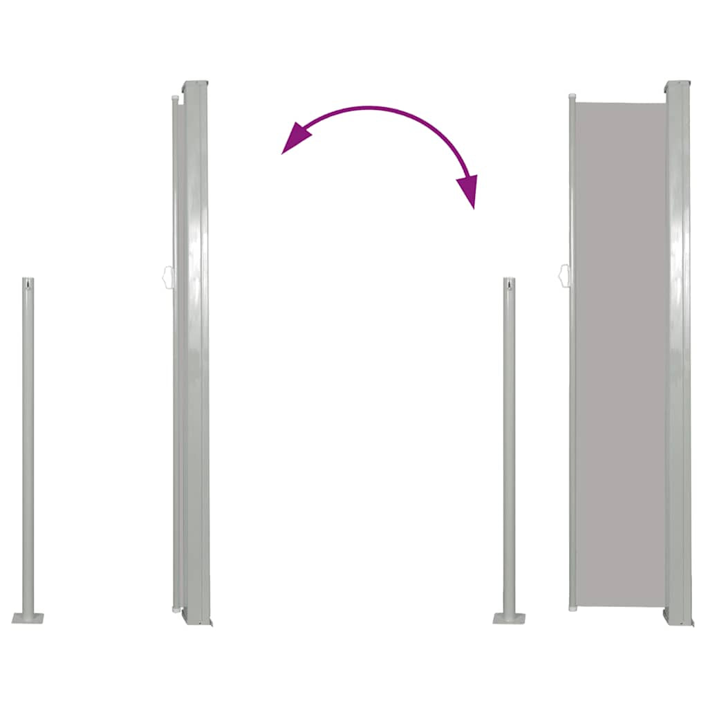 Vidaxl Toldo Lateral De Jardín O Terraza 160x300 Cm Gris_4