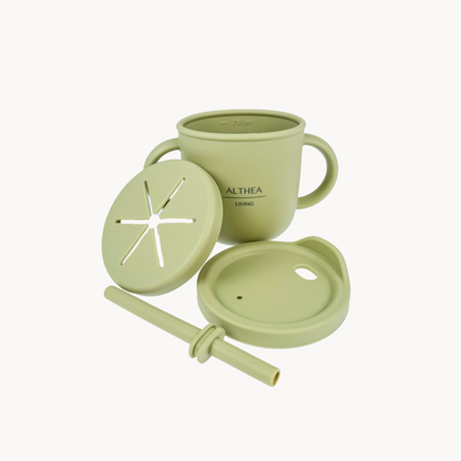 Vajilla De Silicona Orgánica - 8 Piezas - Verde Oliva._2