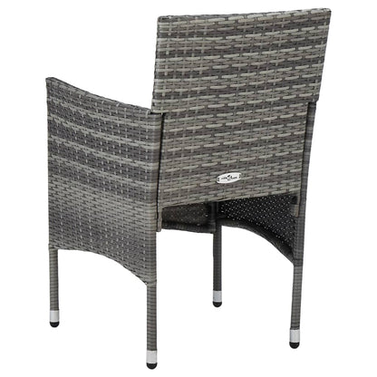 Juego De Comedor Para Jardín De 5 Piezas Gris / Vetonek_3