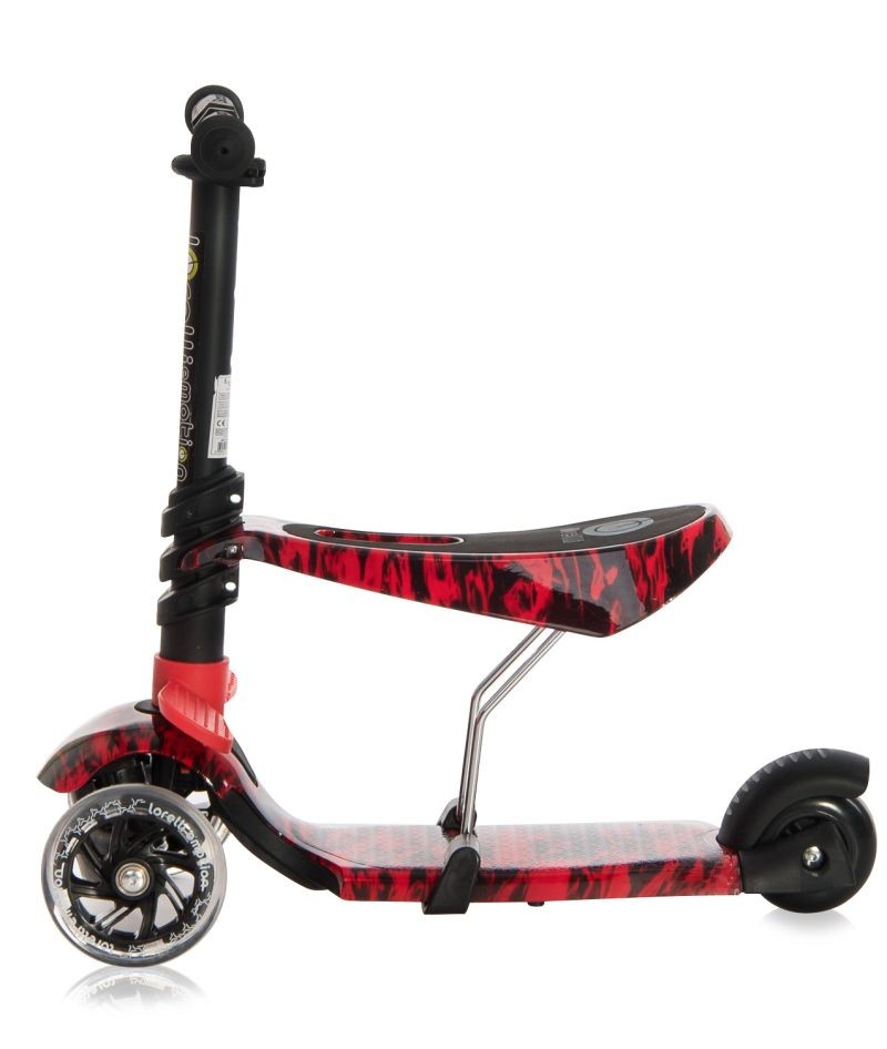 Patinete Infantil Con Asiento Y Respaldo Smart Plus Red Fire_3