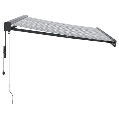 Toldo Retráctil Aluminio Y Tela Antracita Y Blanco 3,5x2,5 M_3