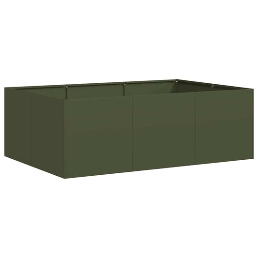 Jardinera Acero Verde Oliva 120x80x40cm_0