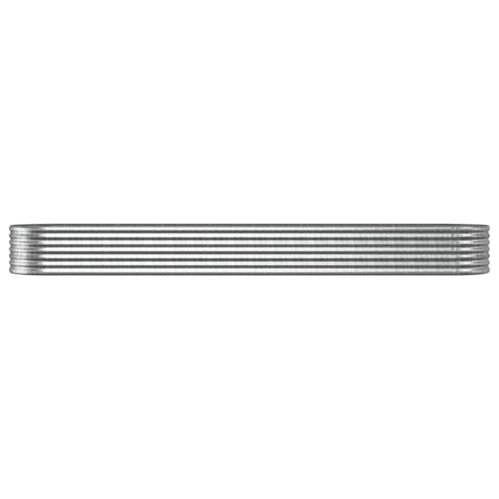 Jardinera Arriate Acero Galvanizado Plata 368x80x36 Cm_2