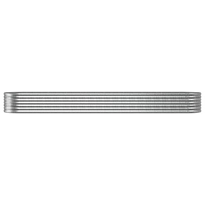 Jardinera Arriate Acero Galvanizado Plata 368x80x36 Cm_2