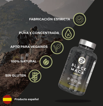 Maca Negra Andina Peruana Con L Arginina, 50 Capsulas, Para Máxima Energía Y Rendimiento Con Vitaminas B6/b13_3
