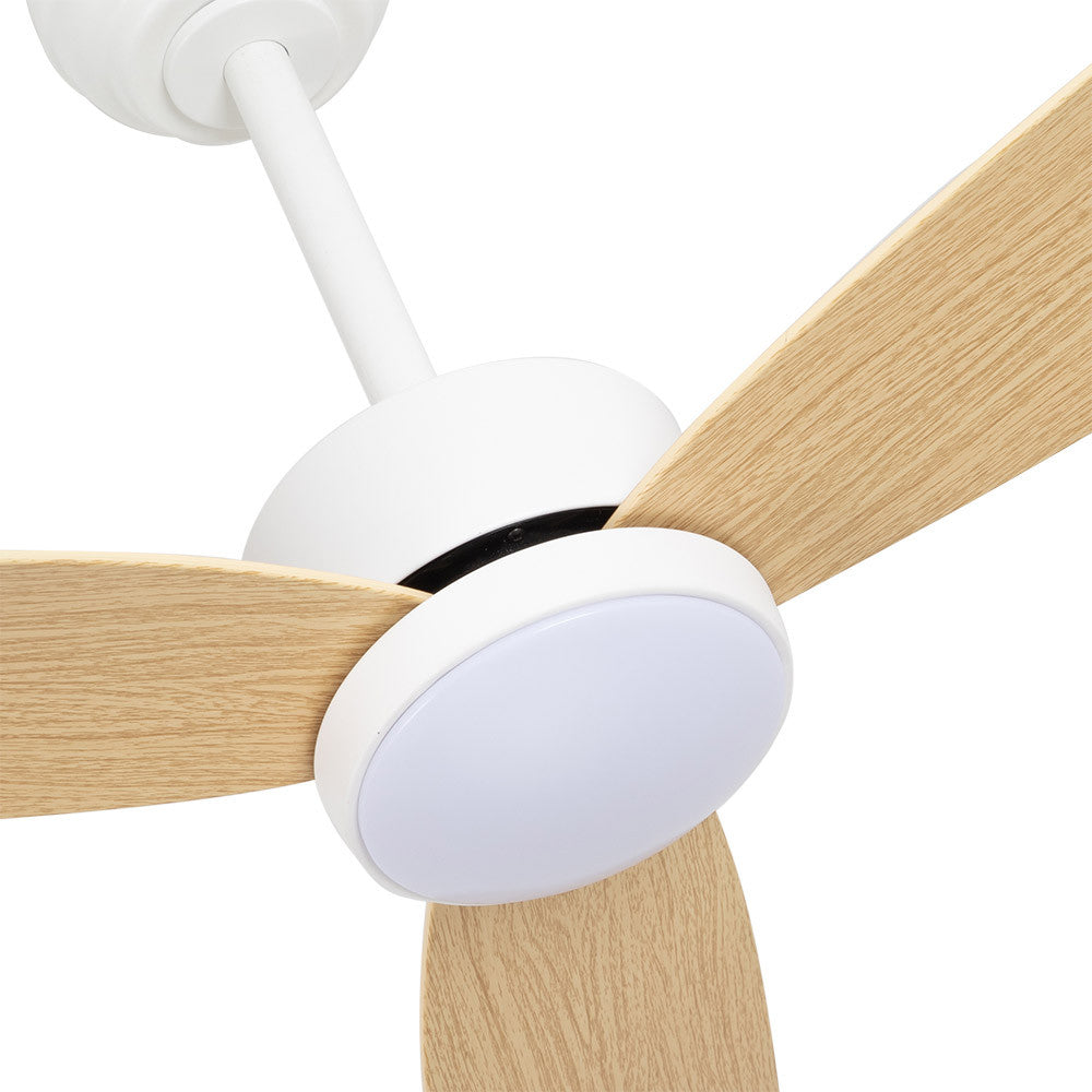 Ventilador Dc Genil 24w Blanco 3aspas Haya 132d 2424lm 3000-4000-6500k Remoto+temporizador+memoria_1