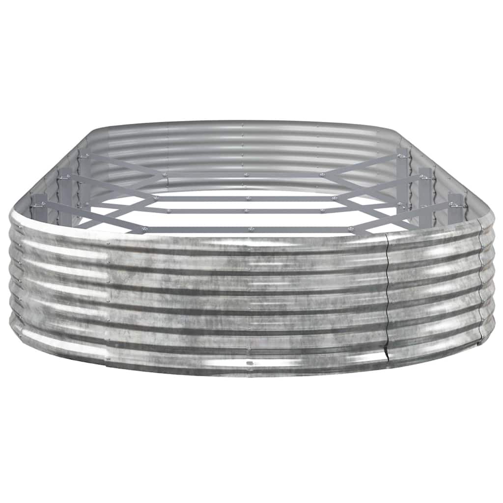 Jardinera Arriate Acero Galvanizado Plata 373x140x36 Cm_3