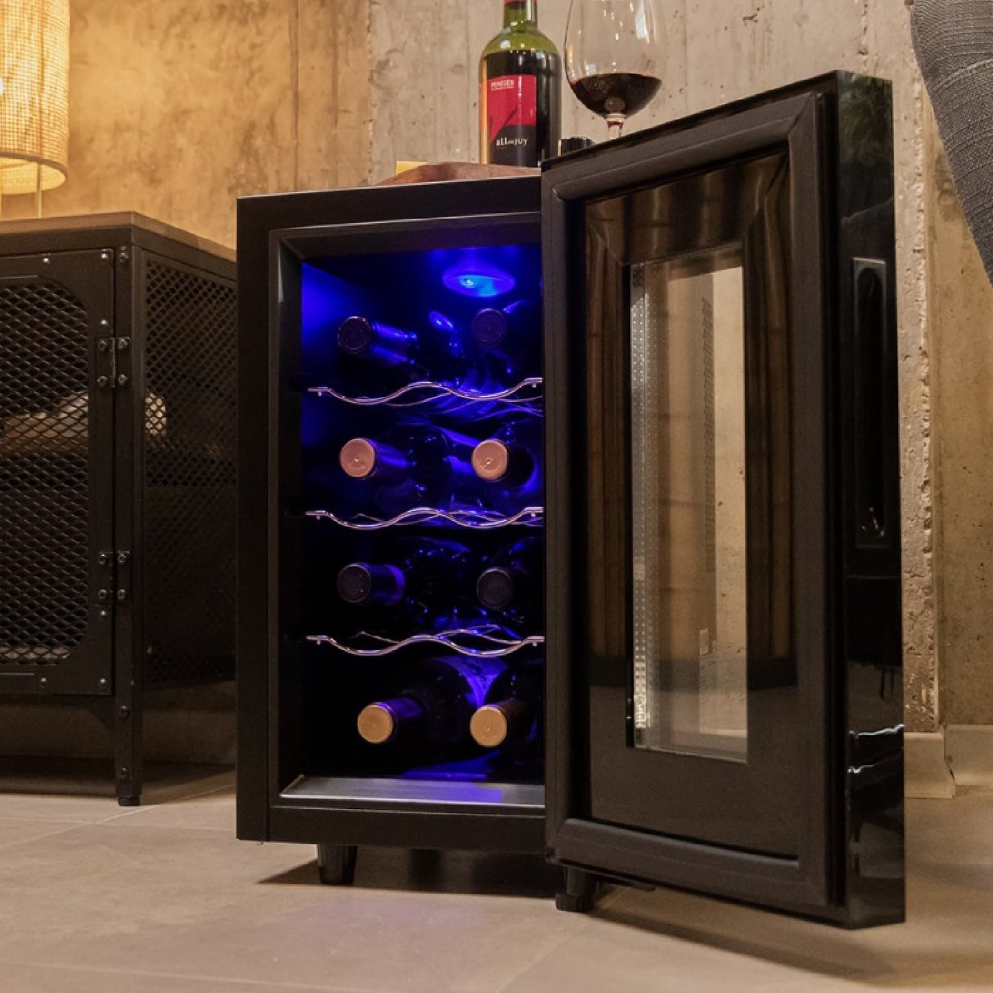 Vinoteca De 8 Botellas Bolero Grandsommelier 820 Coolcrystal. 23 Litros, Sistema Termoeléctrico De Enfriamiento, Alto Rendimiento, Temperatura Regul_1