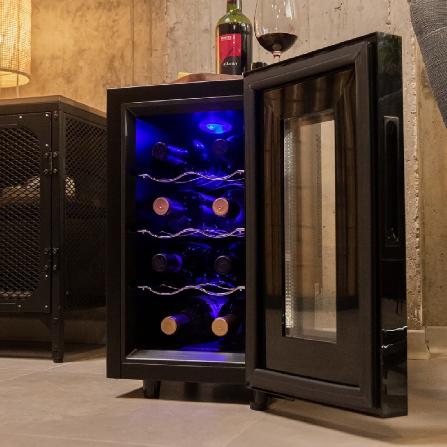 Vinoteca De 8 Botellas Bolero Grandsommelier 820 Coolcrystal. 23 Litros, Sistema Termoeléctrico De Enfriamiento, Alto Rendimiento, Temperatura Regul_1