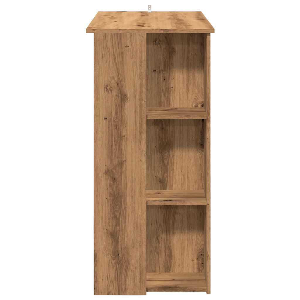 Mesa Alta Con Estante Madera Roble Artisan 102x50x103,5 Cm_3