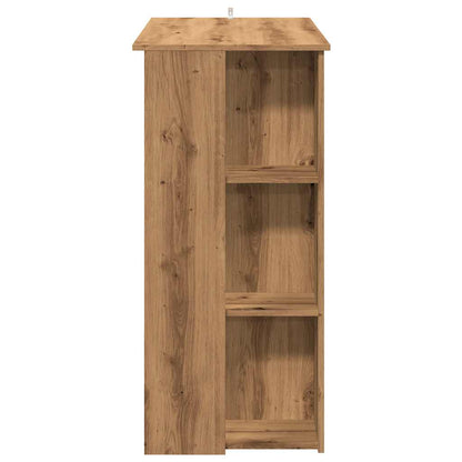 Mesa Alta Con Estante Madera Roble Artisan 102x50x103,5 Cm_3