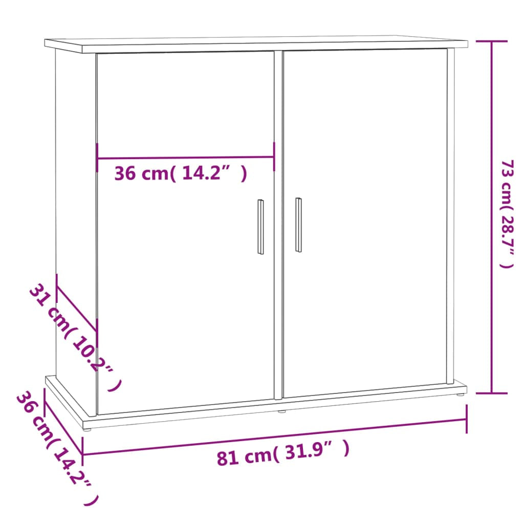 Vidaxl Soporte Para Acuario Madera De Ingeniería Negro 81x36x73 Cm_2