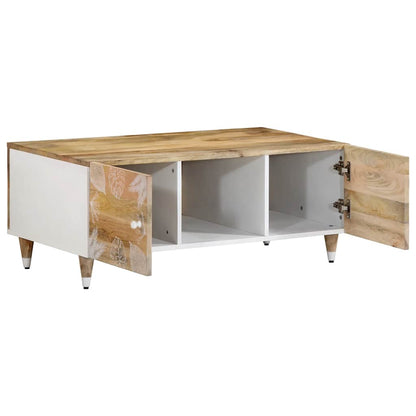 Mesa De Centro De Madera Maciza Mango 100x54x40 Cm_1