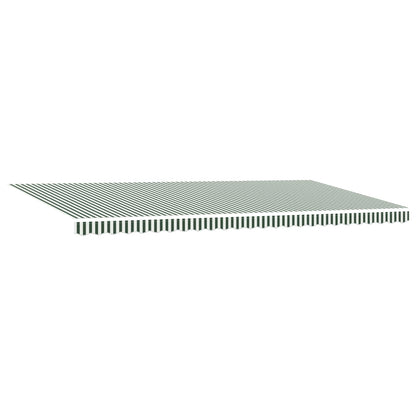 Toldo Retráctil Verde Y Blanco 600 X 300 Cm Poliéster_4