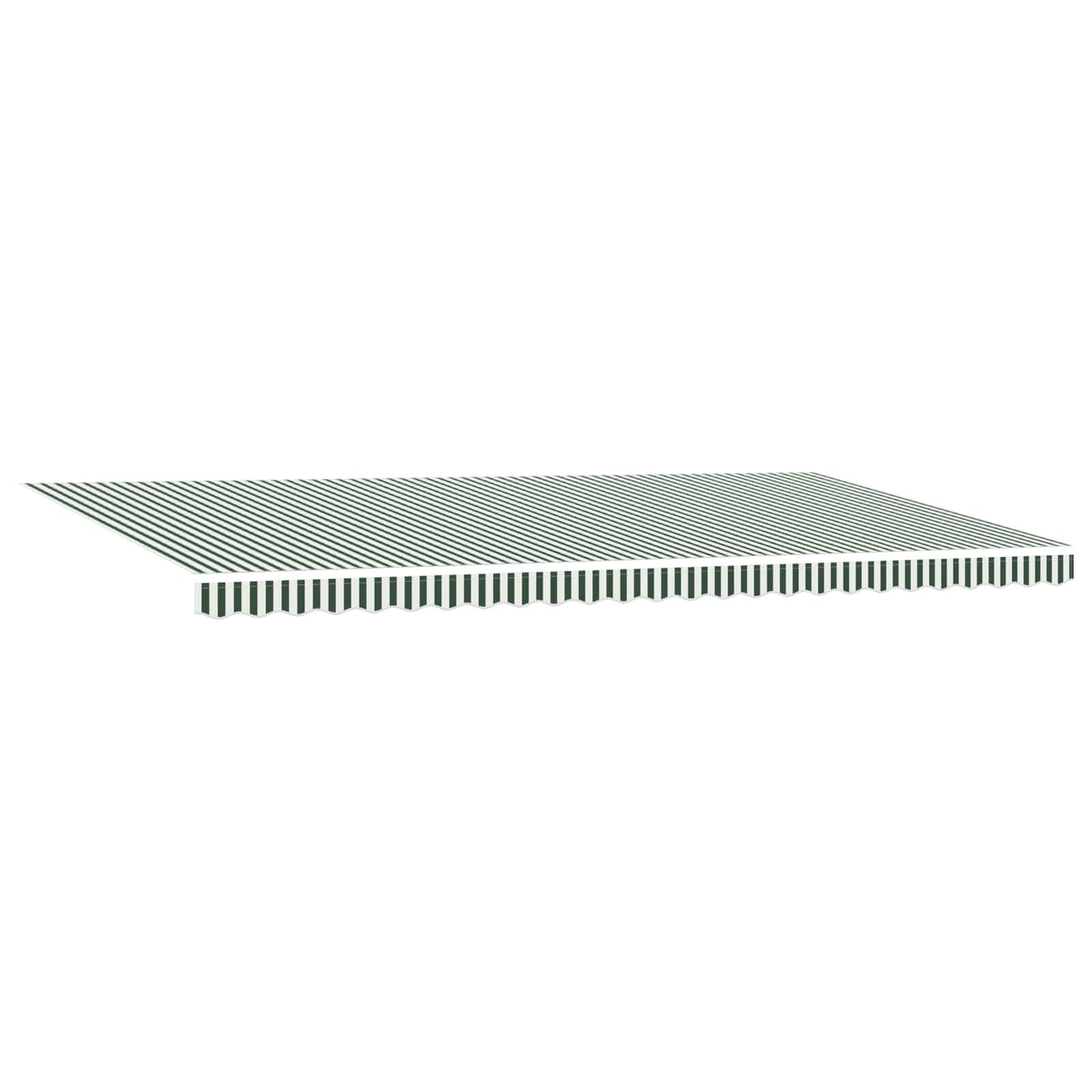 Toldo Retráctil Verde Y Blanco 600 X 300 Cm Tela Y Aluminio_3