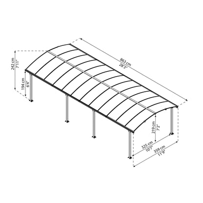 Cochera Carport Arcadia 863x360 com