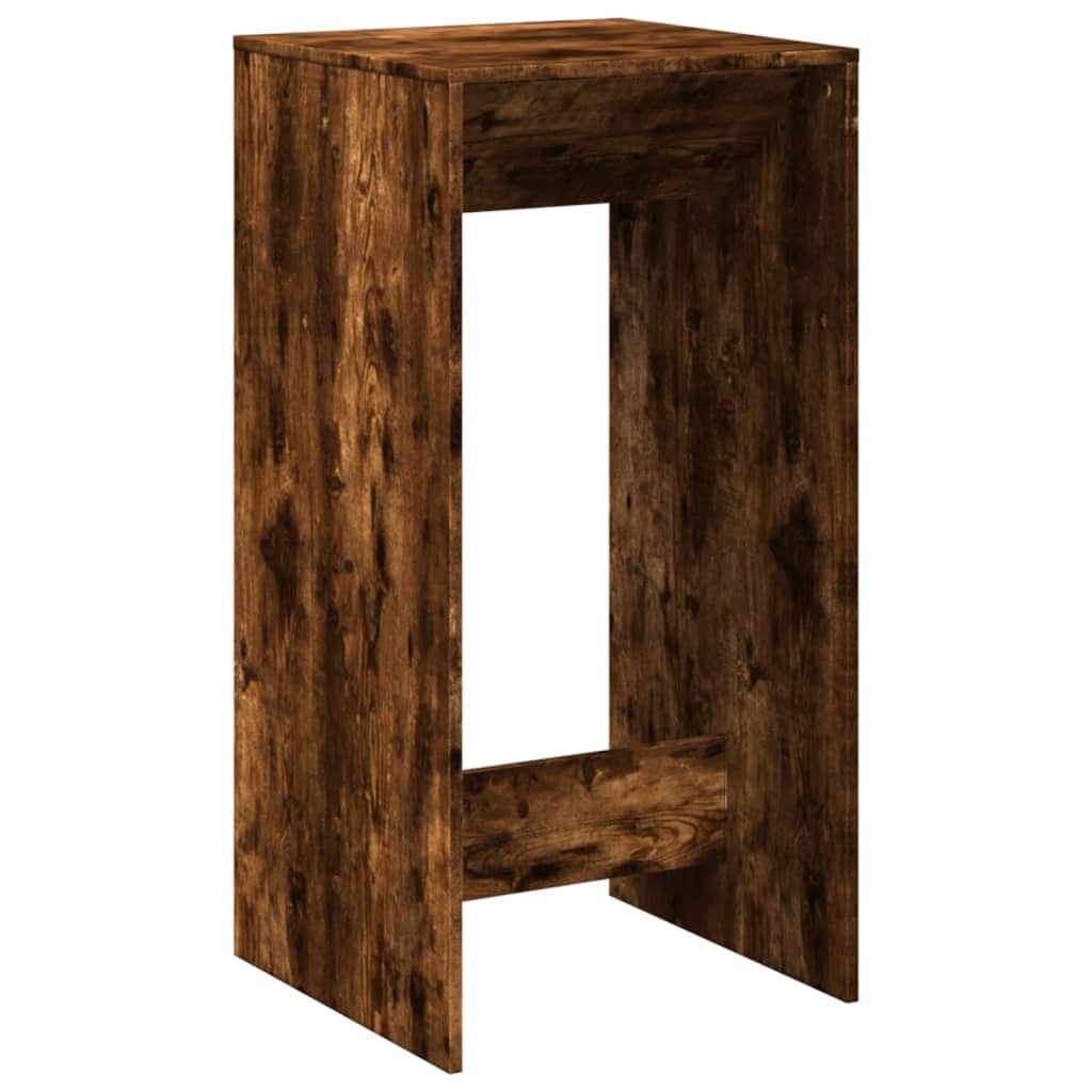 Mesa Alta De Bar Madera Ingeniería Roble Ahumado 51x50x103,5 Cm_4