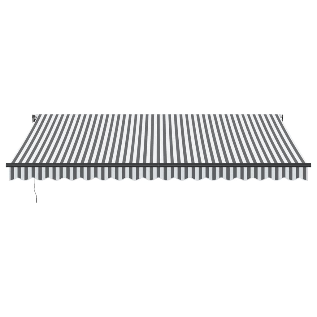 Toldo Retráctil Automático Gris Antracita Y Blanco 450x350 Cm_2