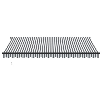 Toldo Retráctil Automático Gris Antracita Y Blanco 450x350 Cm_2