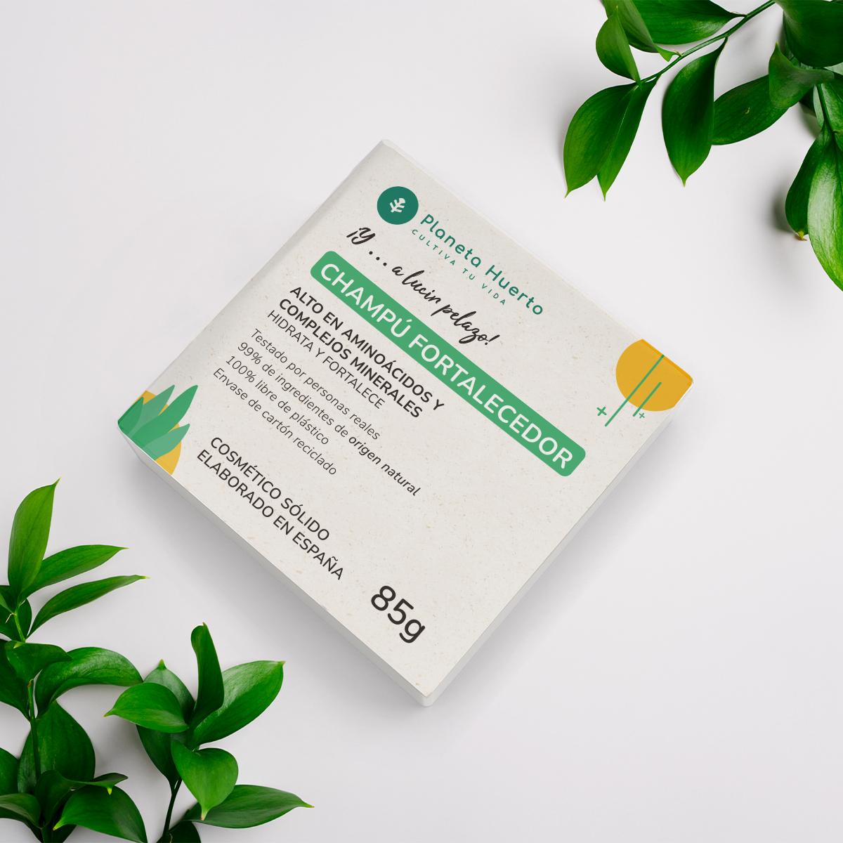 Champú sólido Fortalecedor con Aminoácidos Planeta Huerto 85 g