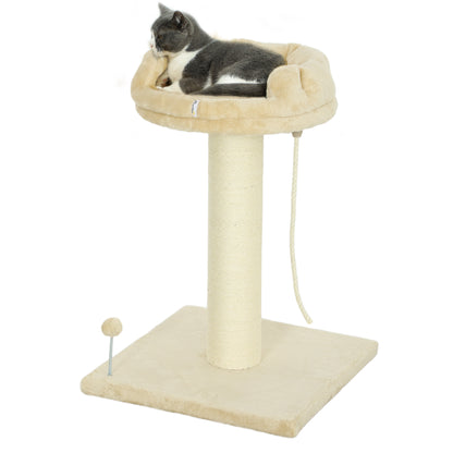 Pawhut Árbol Rascador Para Gatos De 2 Niveles Con Plataforma Bola Poste De Sisal_0