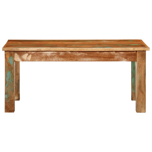 Mesa De Centro Madera Maciza Reciclada 100x55x45 Cm_0