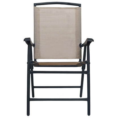 Vidaxl Sillas Plegables De Jardín 2 Unidades Textilene Gris Taupe_2