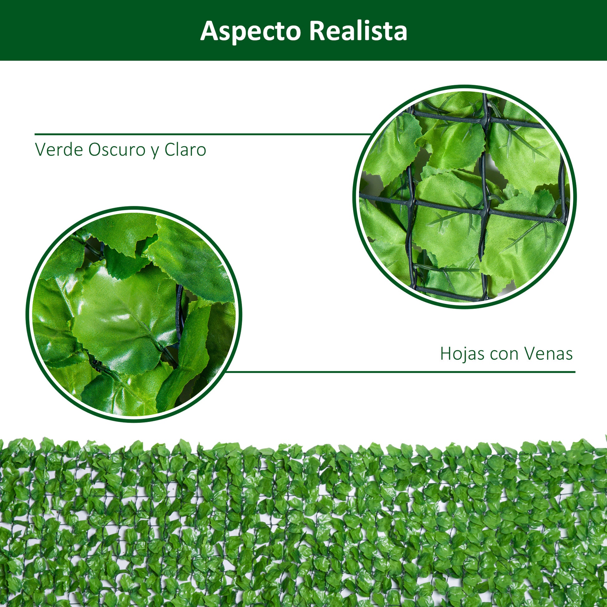 Outsunny Seto Artificial En Rollo 3x1m Para Valla Balcón Barandilla Valla_5