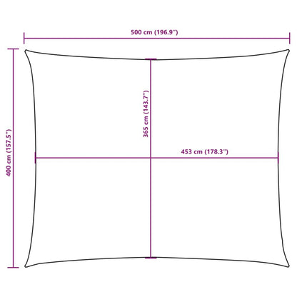 Vidaxl Toldo De Vela Rectangular Tela Oxford Color Crema 4x5 M_2