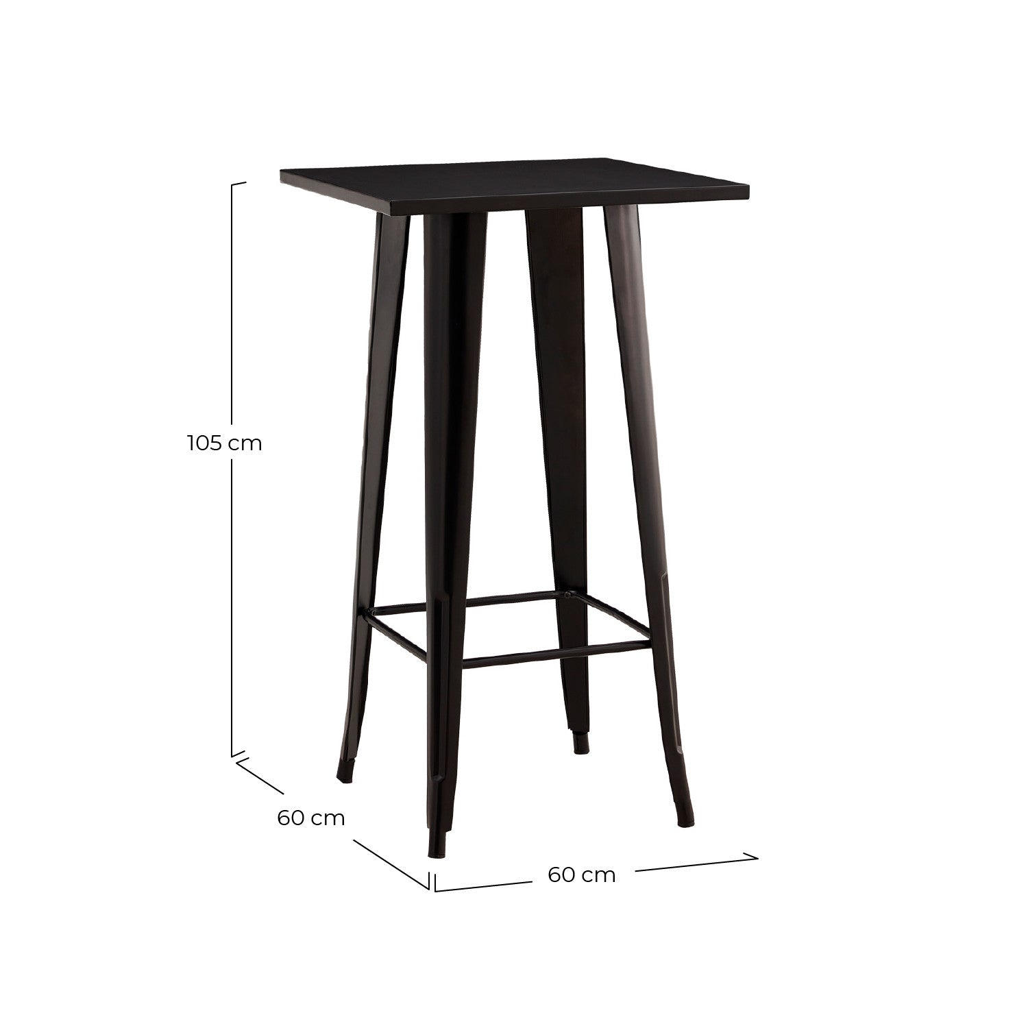 Mesa Auxiliar Alta Cuadrada Strong 60x60x105cm Thinia Home_2