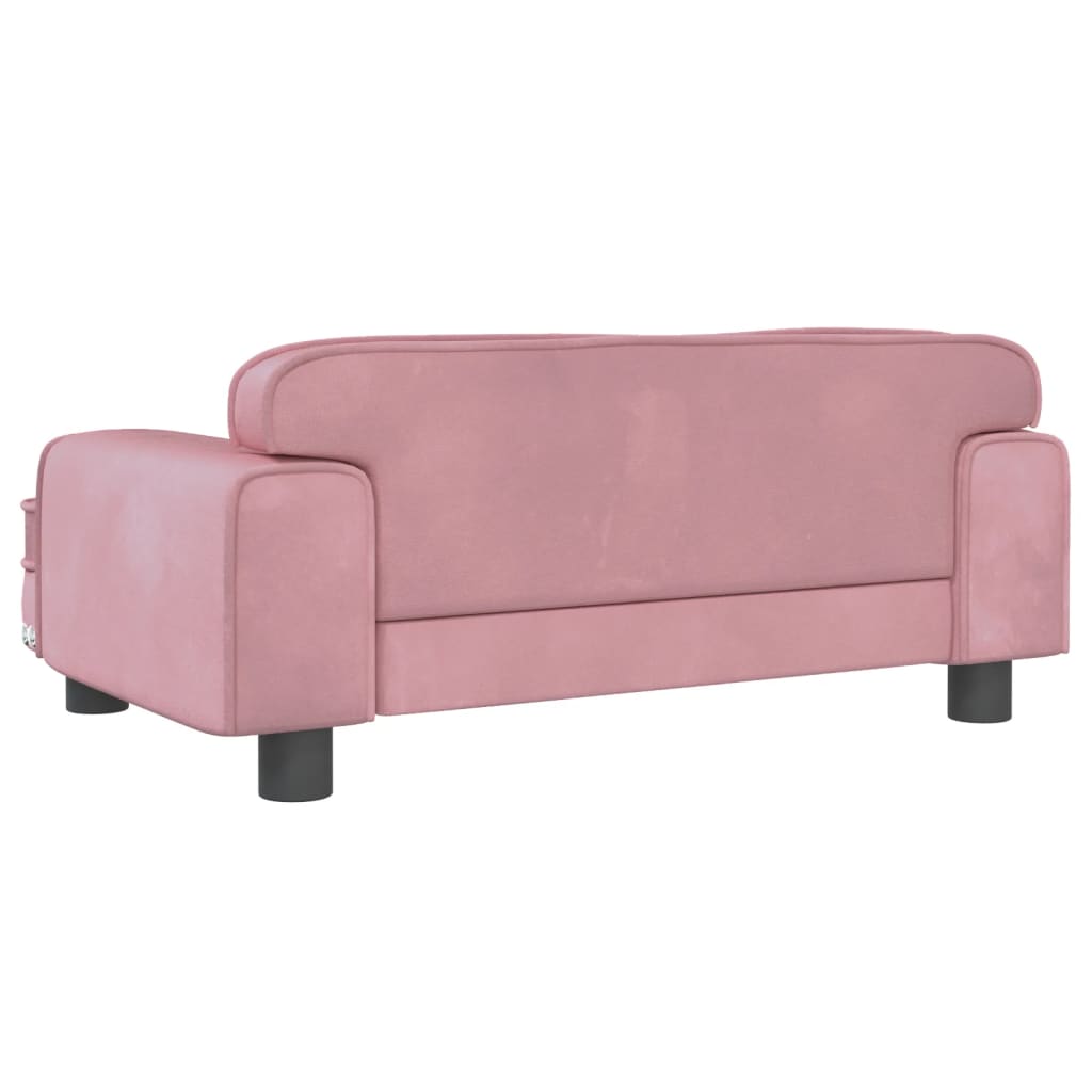 Cama Para Perros De Terciopelo Rosa 70x45x30 Cm / Vetonek_0
