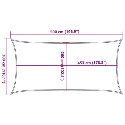 Vidaxl Toldo De Vela Poliéster Oxford 100% Arena 5x3 M_2