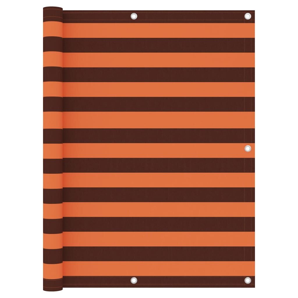 Vidaxl Toldo Para Balcón Tela Oxford Naranja Y Marrón 120x500 Cm_0