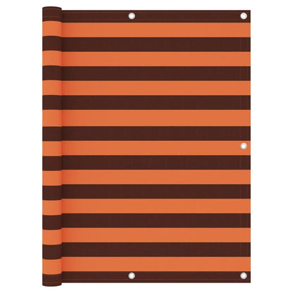 Vidaxl Toldo Para Balcón Tela Oxford Naranja Y Marrón 120x500 Cm_0