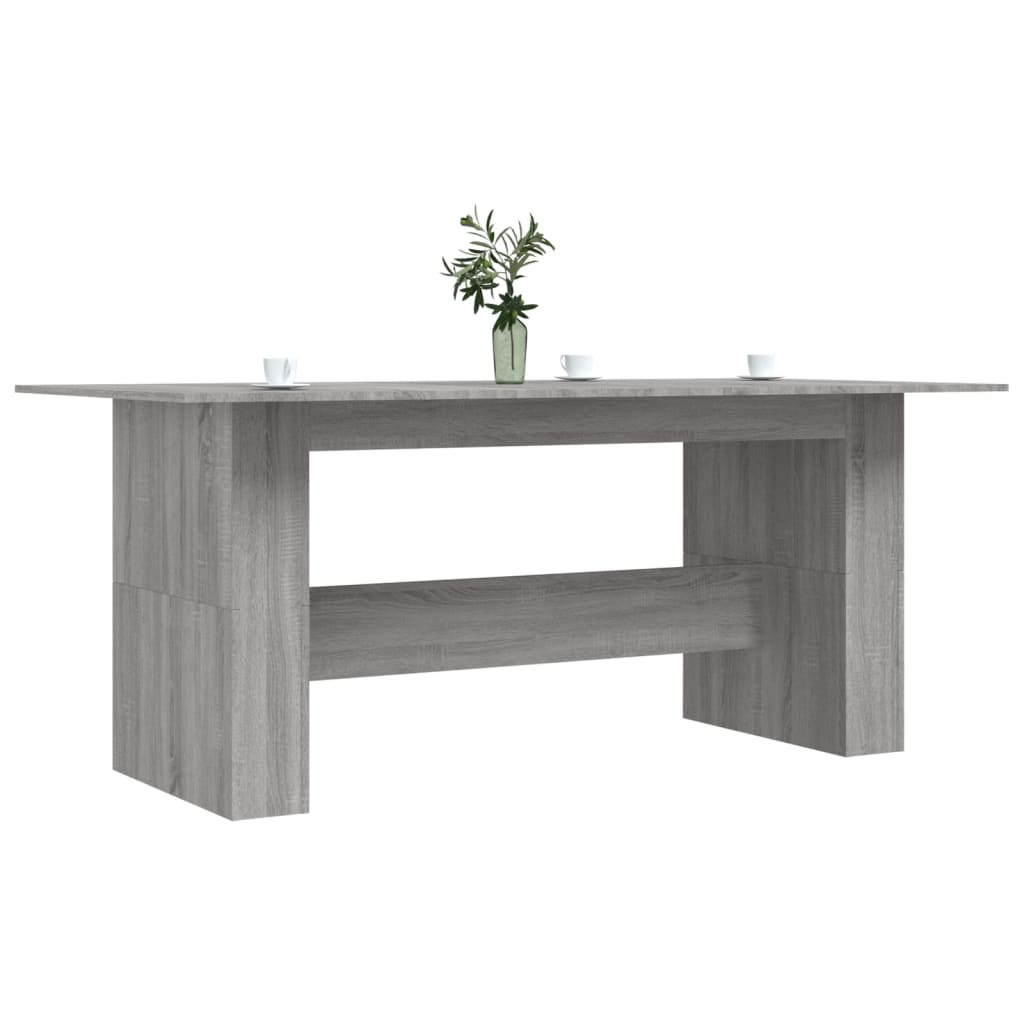 Mesa De Comedor Madera De Ingeniería Sonoma Gris 180x90x76 Cm_1