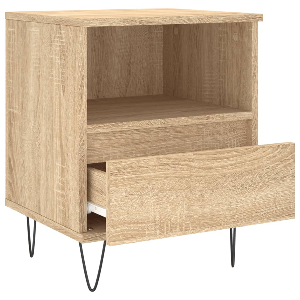 Mesitas Noche 2 Uds Madera Ingeniería Roble Sonoma 40x35x50 Cm_4