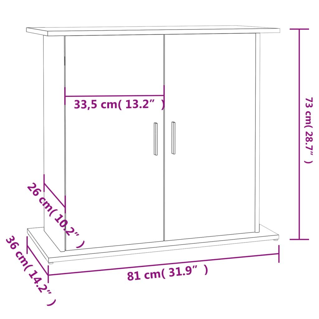 Vidaxl Soporte Para Acuario Madera Ingeniería Marrón Roble 81x36x73 Cm_2