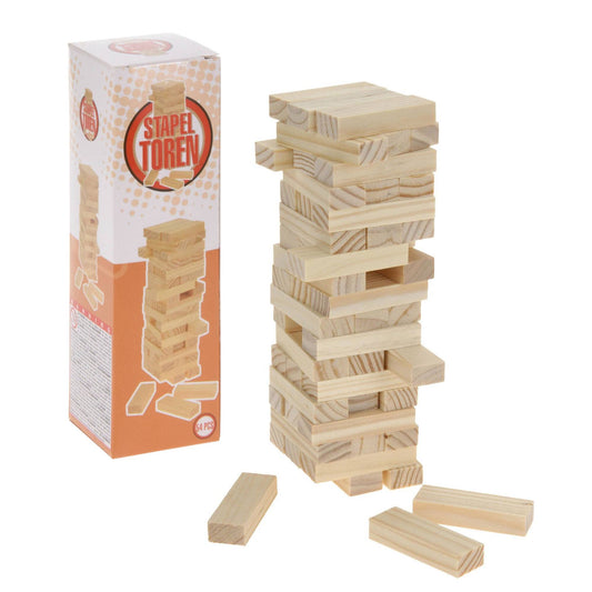Well Home - Juego Torre Apilable De Madera Con 54 Piezas_0