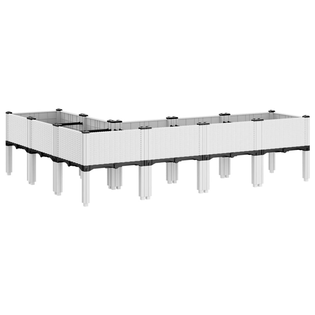 Jardinera Con Patas Pp Blanco 160x120x42 Cm_4