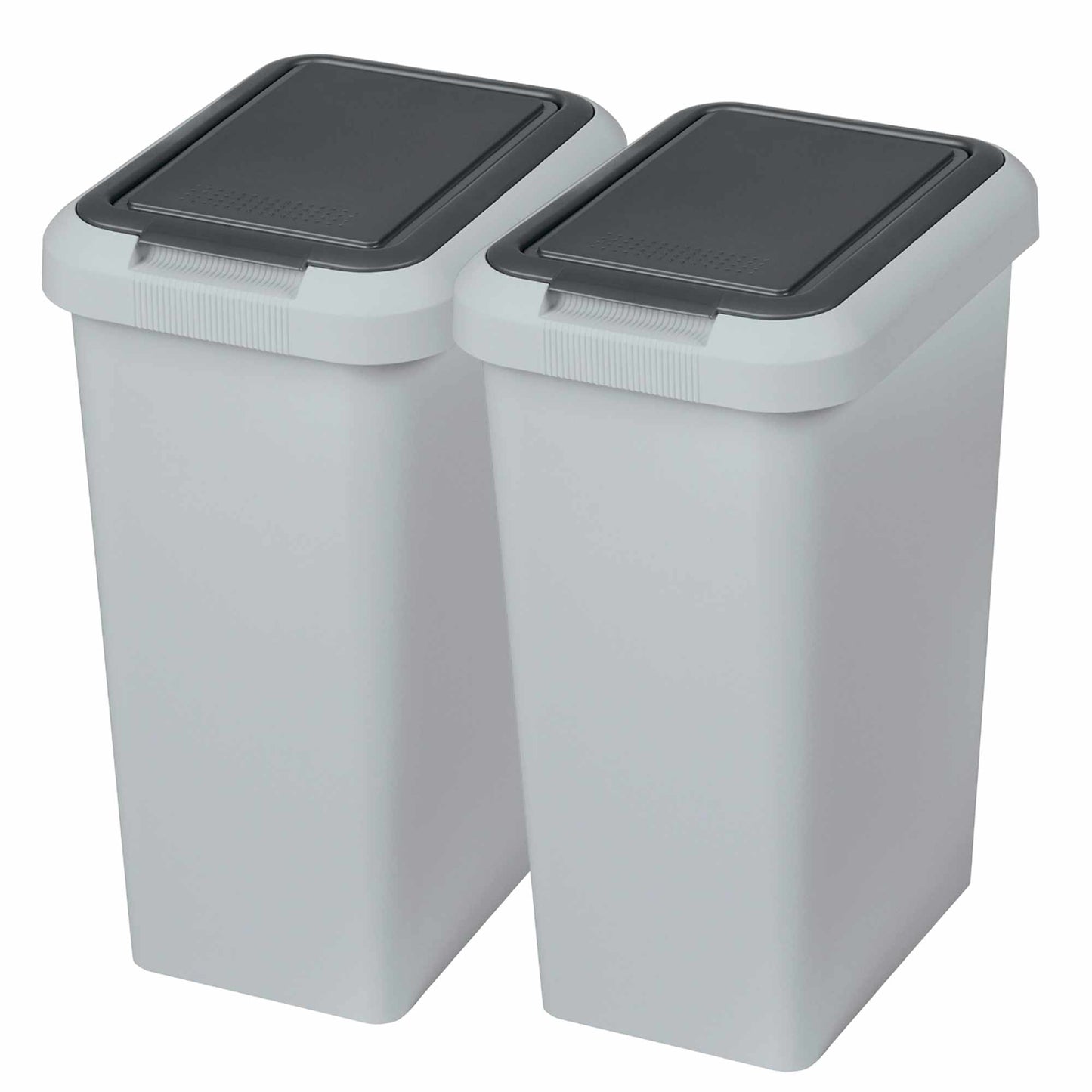 Set 2 Cubos touch & Lift De 25l Gris_0