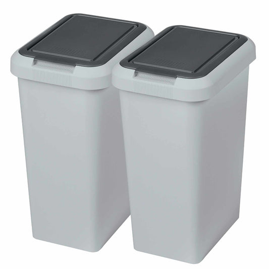 Set 2 Cubos touch & Lift De 25l Gris_0